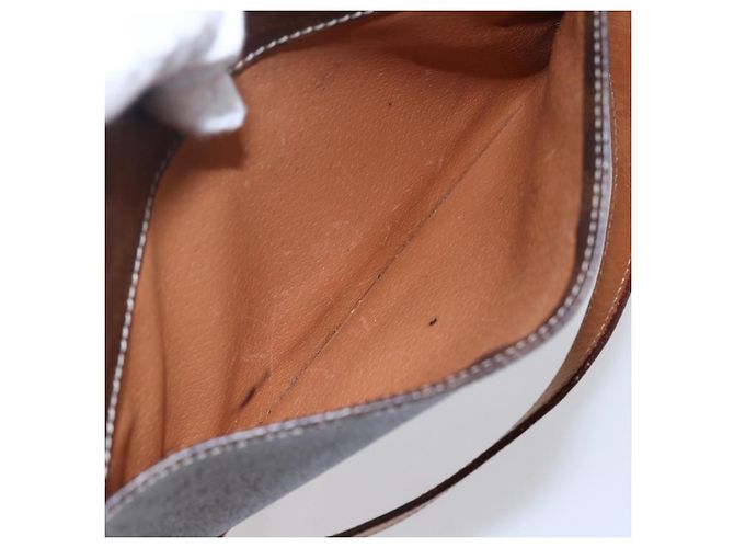 Céline Borsa a Spalla in Tela Macadam CELINE in Pelle PVC Marrone Oro Auth 150117 D'oro - vista 21