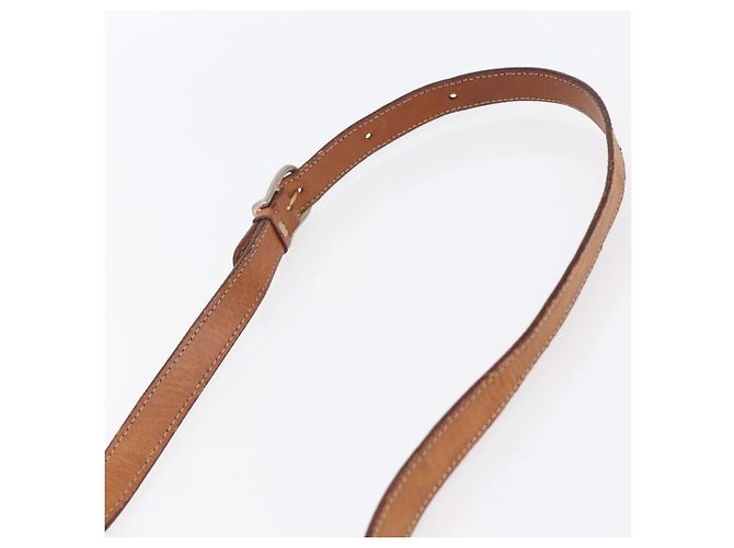 Céline Borsa a Spalla in Tela Macadam CELINE in Pelle PVC Marrone Oro Auth 150117 D'oro - vista 8