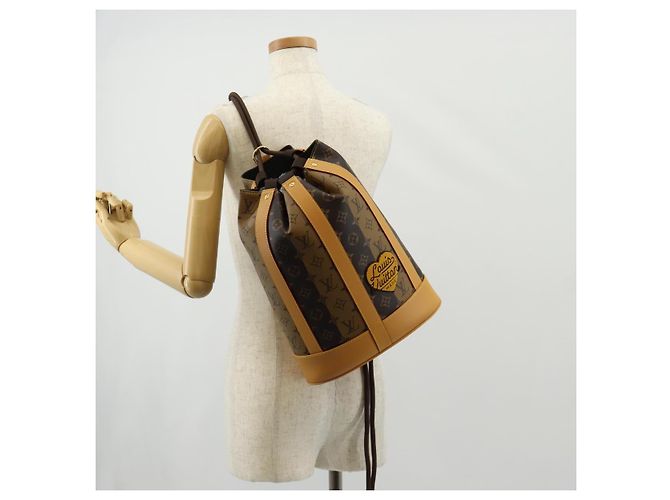 LOUIS VUITTON Borsa Messenger Randonnee Eclipse Stripe LVxNIGO M45968 Auth 148521M Monogramma - vista 24