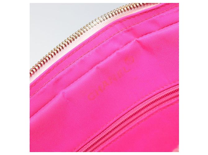 CHANEL Sac à épaule Matelassé en Chaîne Nylon Rose Or CC Auth 149222 Doré - vue 18