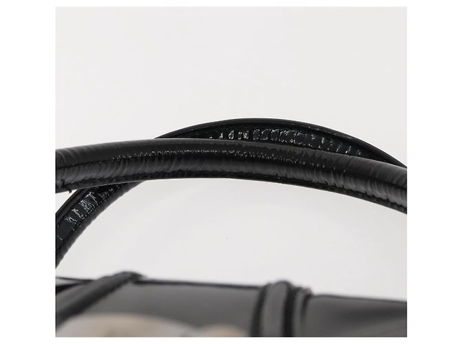 Bolso de mano Vala de esmalte negro y dorado Salvatore Ferragamo Auth BA7339 - vista 8