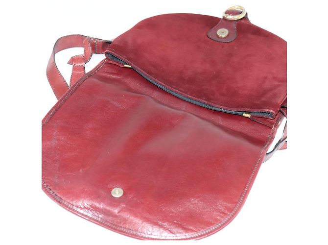 Borsa a Spalla BALENCIAGA in Pelle Suede Bordeaux Oro Auth bs30414 D'oro Bordò - vista 10