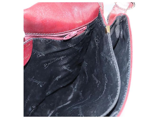 Borsa a Spalla BALENCIAGA in Pelle Suede Bordeaux Oro Auth bs30414 D'oro Bordò - vista 18