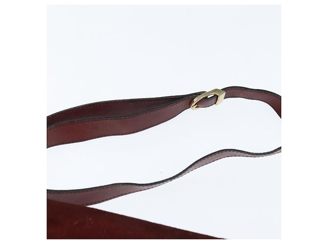Borsa a Spalla BALENCIAGA in Pelle Suede Bordeaux Oro Auth bs30414 D'oro Bordò - vista 8