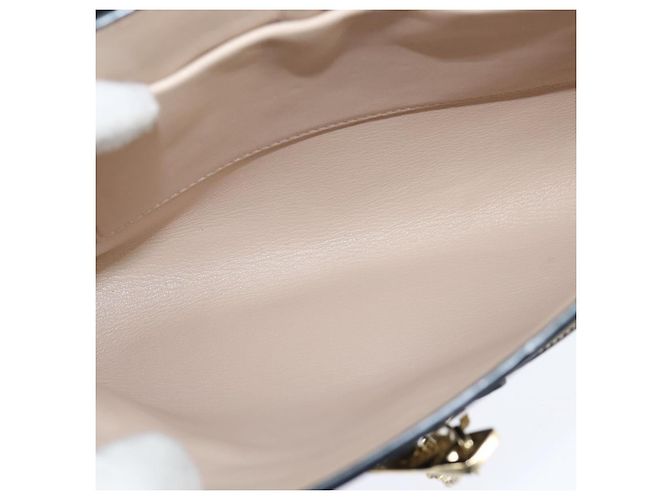 Chloé Borsa a Spalla Chloe in Pelle Blu Navy Oro Auth BA7371 D'oro - vista 16
