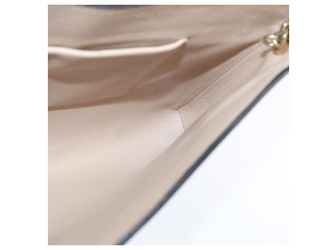 Chloé Borsa a Spalla Chloe in Pelle Blu Navy Oro Auth BA7371 D'oro - vista 17