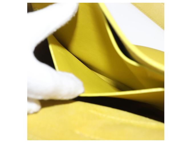 Big Bag Céline CELINE Grande borsa a secchiello in pelle gialla e argento autentica 148918 Giallo - vista 20