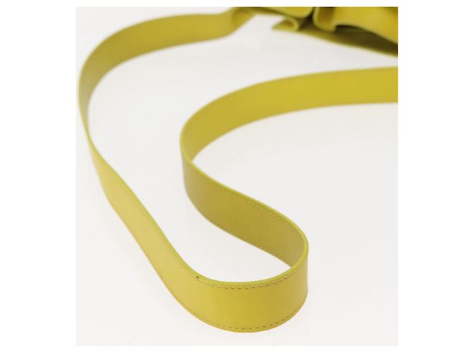 Big Bag Céline CELINE Grande borsa a secchiello in pelle gialla e argento autentica 148918 Giallo - vista 7