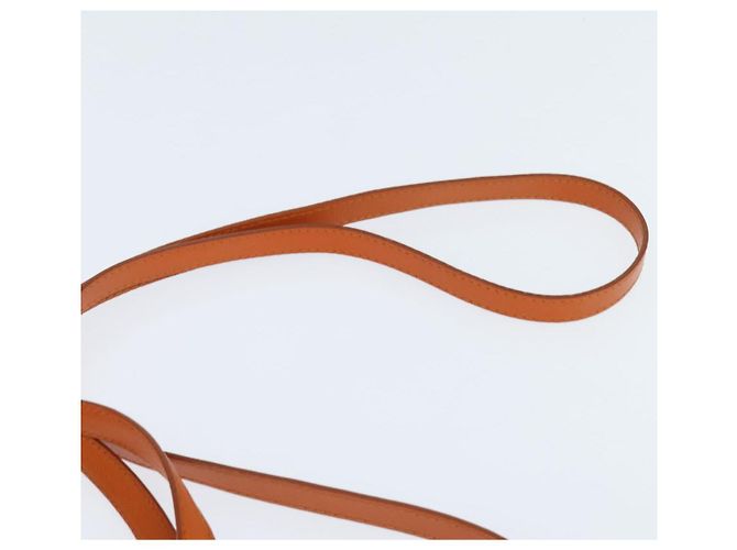 Bolsa Tote Vala de couro 2 em 1 laranja e dourada Auth BA7333 da Salvatore Ferragamo - vista 14
