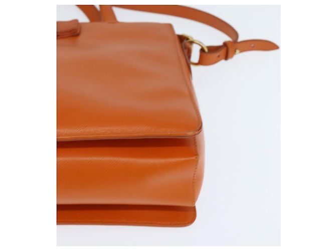 Bolsa Tote Vala de couro 2 em 1 laranja e dourada Auth BA7333 da Salvatore Ferragamo - vista 15