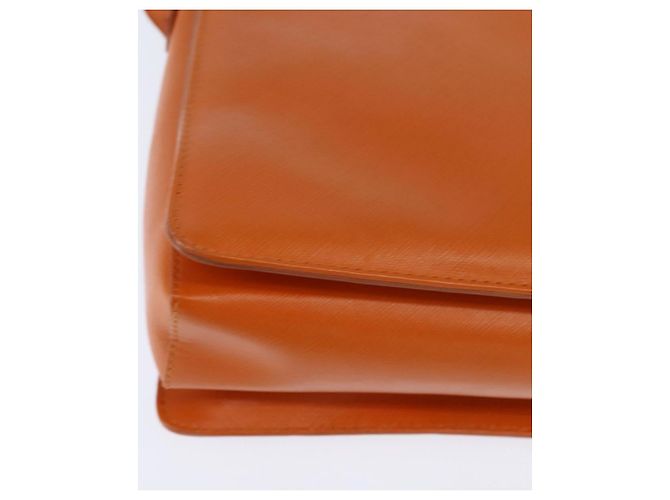 Bolsa Tote Vala de couro 2 em 1 laranja e dourada Auth BA7333 da Salvatore Ferragamo - vista 16