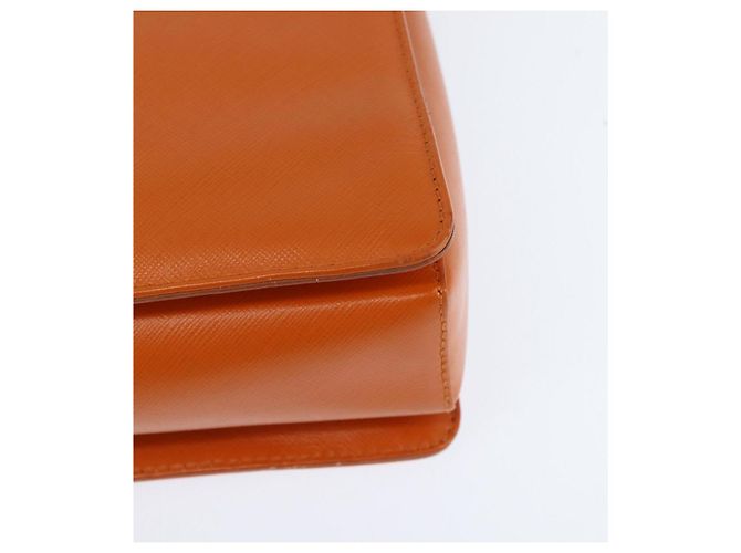 Bolsa Tote Vala de couro 2 em 1 laranja e dourada Auth BA7333 da Salvatore Ferragamo - vista 18