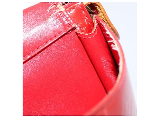 LOUIS VUITTON Bolsa Accesorio Motto Monogram Vernis Roja M91137 LV Auth gh1058 - vista 12