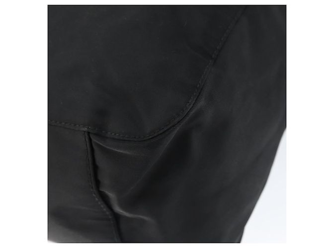 PRADA Bolso de mano de nailon negro plateado Auth 146965 Plata - vista 15