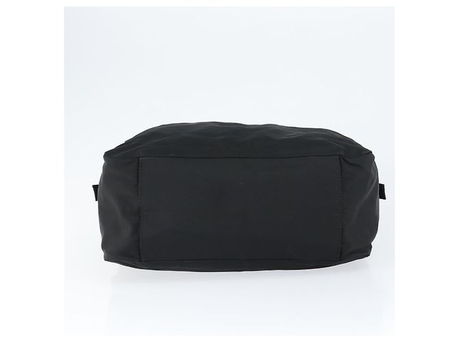 PRADA Bolso de mano de nailon negro plateado Auth 146965 Plata - vista 5