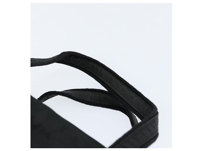 PRADA Bolso de mano de nailon negro plateado Auth 146965 Plata - vista 8