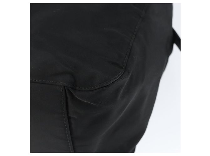 PRADA Bolso de mano de nailon negro plateado Auth 146965 Plata - vista 9