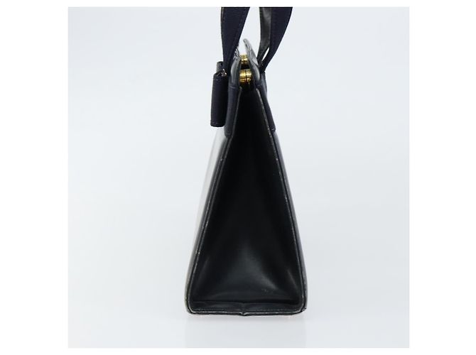 Borsa a mano Vala in pelle blu navy e oro di Salvatore Ferragamo Auth gh1106 D'oro - vista 3