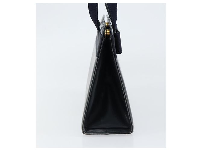 Borsa a mano Vala in pelle blu navy e oro di Salvatore Ferragamo Auth gh1106 D'oro - vista 4