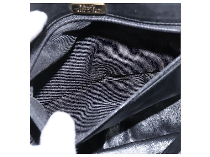 BALLY Borsa a Spalla con Catena Pelle Nera Oro Auth BA7302 Nero D'oro - vista 12