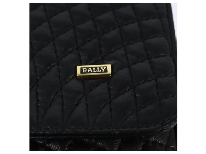 BALLY Borsa a Spalla con Catena Pelle Nera Oro Auth BA7302 Nero D'oro - vista 17