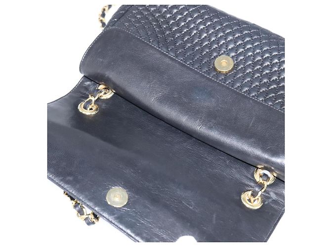 BALLY Borsa a Spalla con Catena Pelle Nera Oro Auth BA7302 Nero D'oro - vista 18