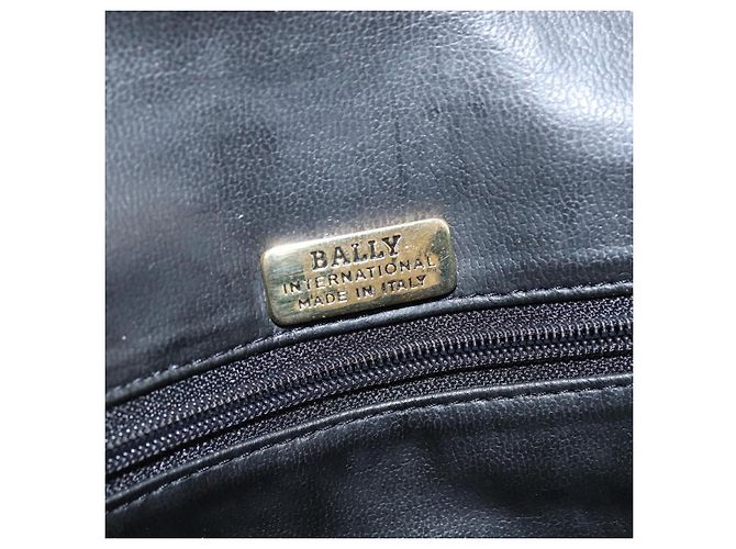 BALLY Borsa a Spalla con Catena Pelle Nera Oro Auth BA7302 Nero D'oro - vista 19