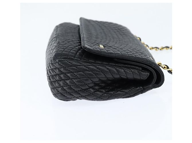 BALLY Borsa a Spalla con Catena Pelle Nera Oro Auth BA7302 Nero D'oro - vista 4