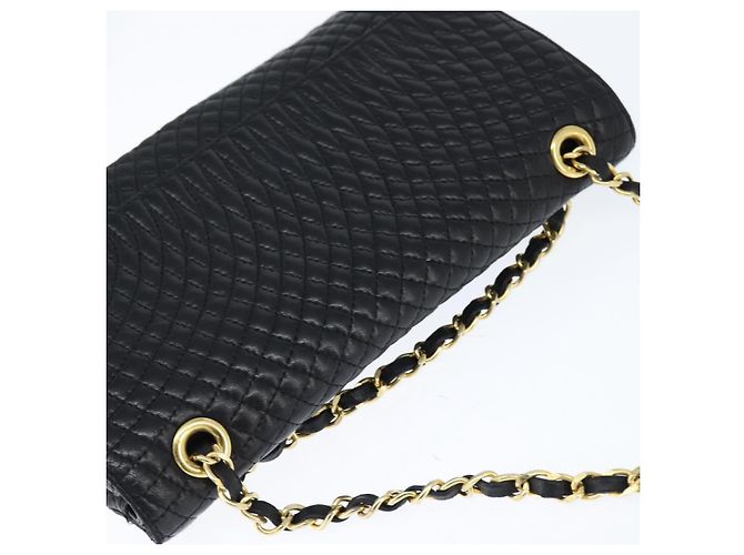 BALLY Borsa a Spalla con Catena Pelle Nera Oro Auth BA7302 Nero D'oro - vista 6