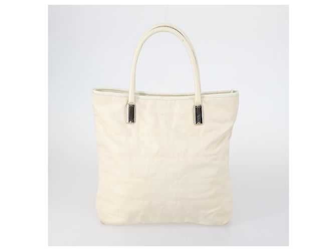 Borsa Tote GUCCI in suede, tela e nylon 4 pezzi Nero Avorio Auth bs30282 Crudo - vista 9