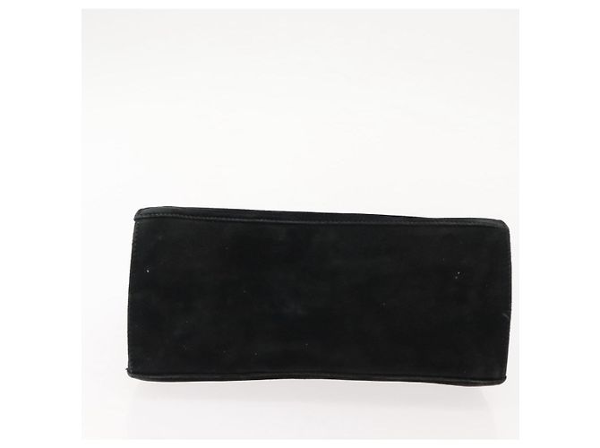 Borsa a spalla Gancini in suede nero e oro Salvatore Ferragamo Auth fm4930 D'oro - vista 9