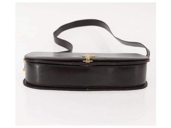 Borsa a Spalla in Pelle Marrone Gucci Oro Auth fm4925 D'oro - vista 11