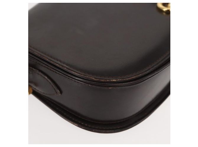 Borsa a Spalla in Pelle Marrone Gucci Oro Auth fm4925 D'oro - vista 12