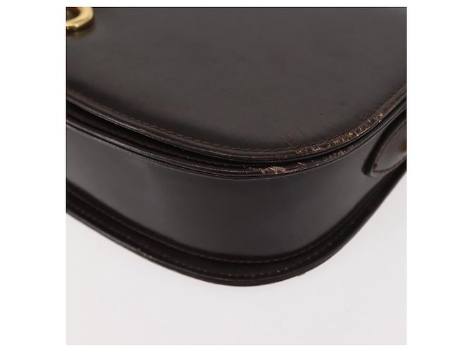 Borsa a Spalla in Pelle Marrone Gucci Oro Auth fm4925 D'oro - vista 13
