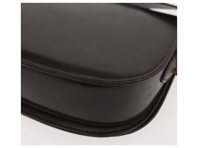 Borsa a Spalla in Pelle Marrone Gucci Oro Auth fm4925 D'oro - vista 15