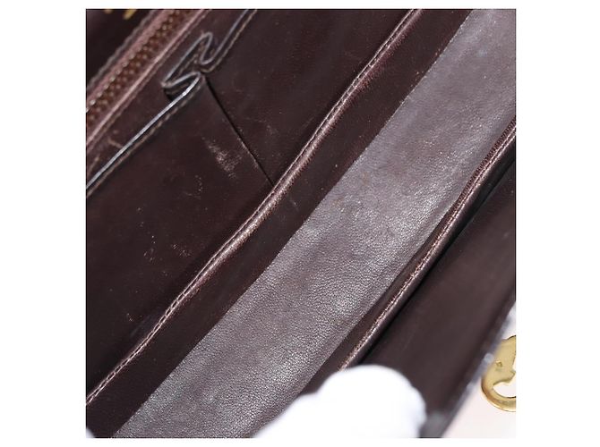 Borsa a Spalla in Pelle Marrone Gucci Oro Auth fm4925 D'oro - vista 19