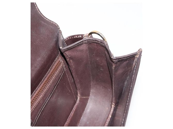 Borsa a Spalla in Pelle Marrone Gucci Oro Auth fm4925 D'oro - vista 20