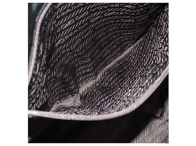 PRADA Tote Bag aus Nylon Khaki Silber authentisch bs30429 - Ansicht 21