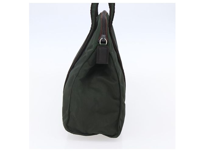 PRADA Tote Bag aus Nylon Khaki Silber authentisch bs30429 - Ansicht 4