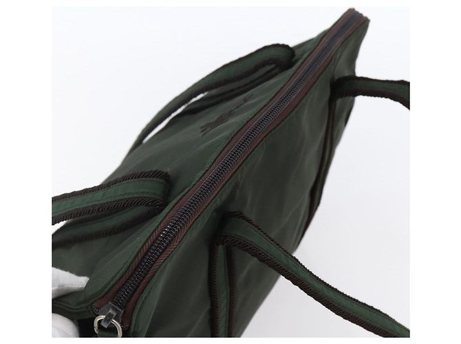 PRADA Tote Bag aus Nylon Khaki Silber authentisch bs30429 - Ansicht 6