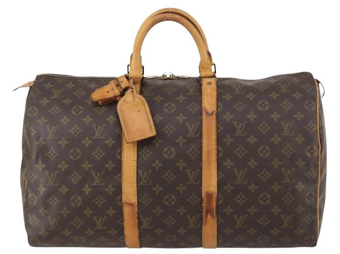 LOUIS VUITTON Monogram Keepall 50 Boston Bag M41426 LV Auth bs29527 - view 13