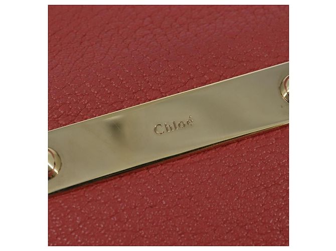 Chloé Borsa a Mano in Pelle Chloe Bridget 2 in 1 Rosa Oro Auth BA7368 D'oro - vista 16