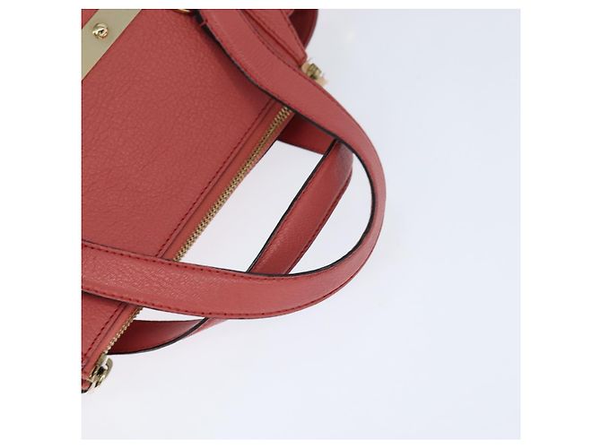 Chloé Borsa a Mano in Pelle Chloe Bridget 2 in 1 Rosa Oro Auth BA7368 D'oro - vista 7