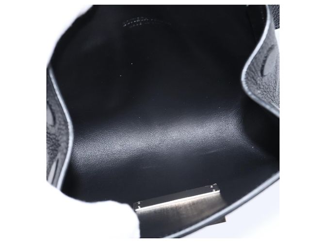 Autre Marque Marsupio in Pelle Intrecciato Nero Argento Auth bs30383 - vista 12