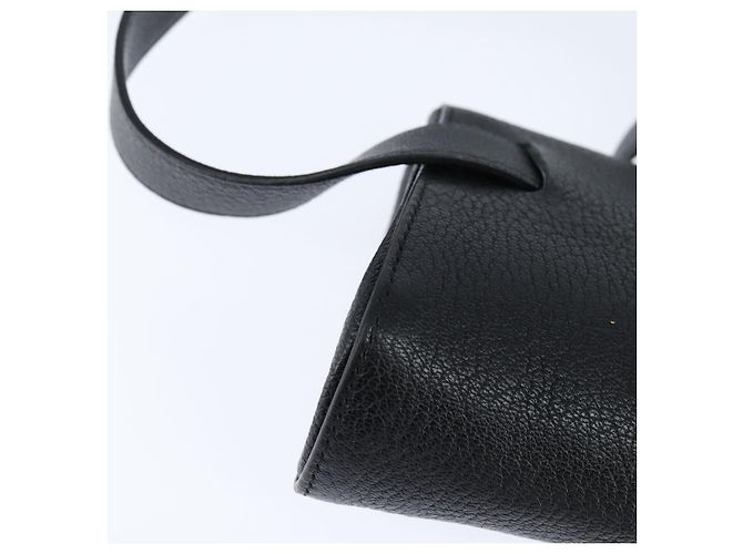 Autre Marque Marsupio in Pelle Intrecciato Nero Argento Auth bs30383 - vista 15