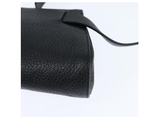 Autre Marque Marsupio in Pelle Intrecciato Nero Argento Auth bs30383 - vista 16