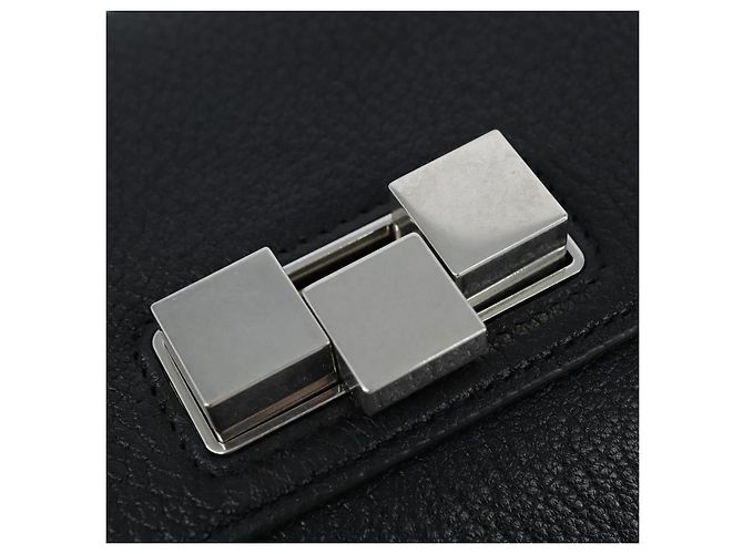 Autre Marque Marsupio in Pelle Intrecciato Nero Argento Auth bs30383 - vista 17