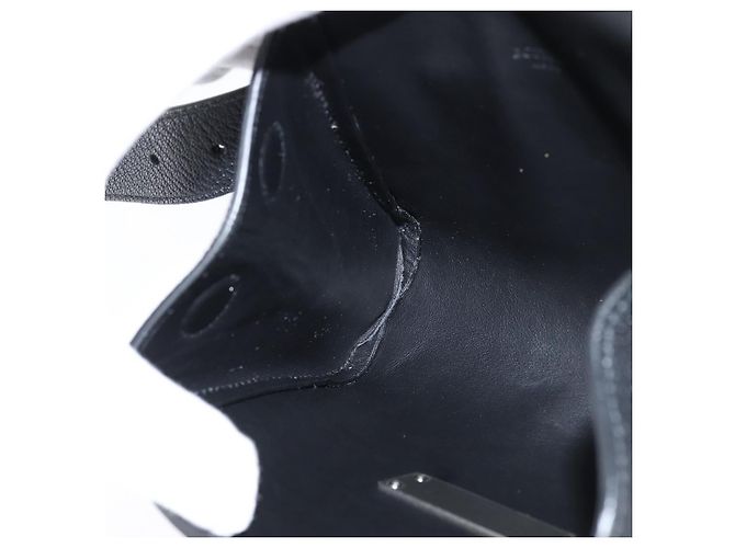 Autre Marque Marsupio in Pelle Intrecciato Nero Argento Auth bs30383 - vista 19