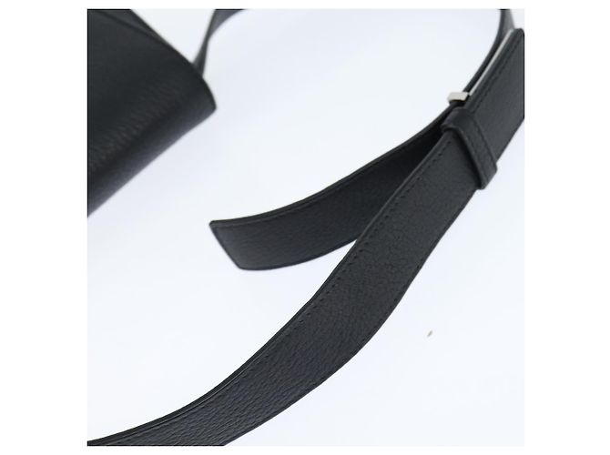Autre Marque Marsupio in Pelle Intrecciato Nero Argento Auth bs30383 - vista 7