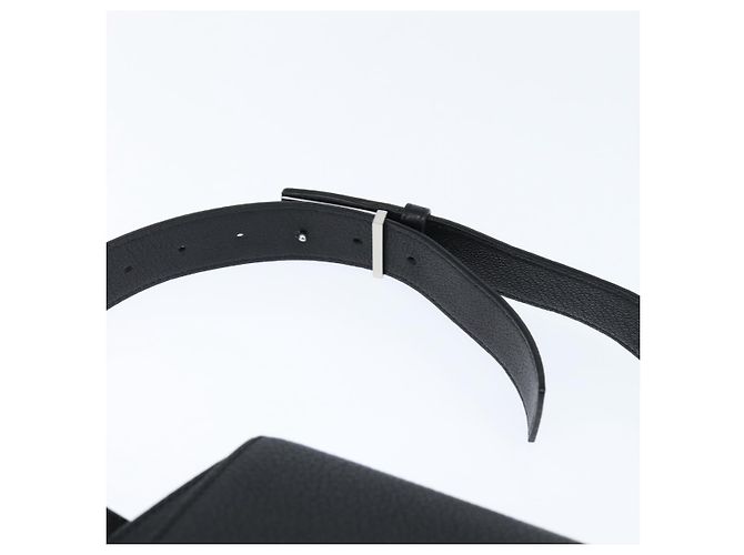 Autre Marque Marsupio in Pelle Intrecciato Nero Argento Auth bs30383 - vista 8